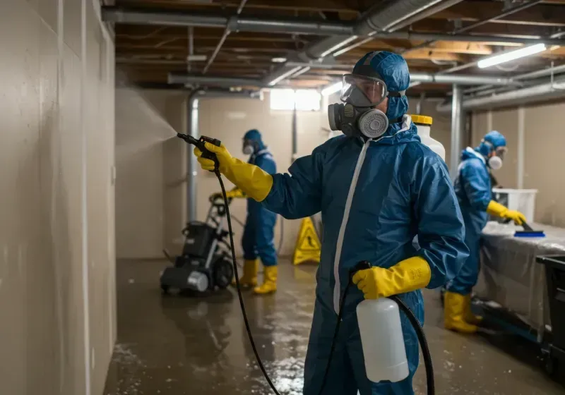 Basement Sanitization and Antimicrobial Treatment process in Westville, IL